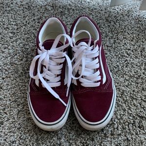 Burgundy vans